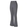 Nuevos Pantalones Acampanados de Yoga Antibacterianos para Mujer, Pantalones Deportivos Acampanados de Color Sólido para Fitness, Ajustados, de Cintura Alta, con Lycra, Levanta Glúteos, Pierna Ancha