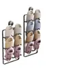 Estante para pantuflas de baño con ventosa, colgador de almacenamiento de pantuflas detrás de la puerta, herramienta mágica para ahorrar espacio para personas perezosas, montado en la pared para baño/inodoro
