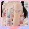 Colorido Degradado Mariposa Calcomanía Tatuaje con Brillo Impermeable Duradera Maquillaje para Brazo Cara de Mujer Hermosa Fresca Lavable