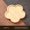 Posavasos de Bambú en Forma de Cruz para Bodas, Tapetes para Repostería, Posavasos Carbonizados Resistentes al Calor, Set Creativo Portátil de Ceremonia de Té, Bandejas de Té