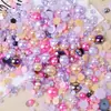 Tamanho Misto 3-10mm Semicírculo Plástico Imitação Pérola Diamante Acessórios para Joias DIY Decoração para Nail Art Patch de Resina Contas