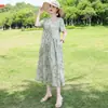 Vestido de Algodón y Seda de Alta Gama para Madres de Mediana Edad y Mayores, Lujoso y Sofisticado, Nuevo Vestido Floral de Verano 2026