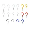Ganchos de copa recubiertos de colores al por mayor, accesorios de ferretería, ganchos para lámpara recubiertos con forma de signo de interrogación, ganchos de tornillo, ganchos para lámpara recubiertos de hierro con forma de signo de interrogación