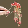Nuevo Paso de Carpa Hada Súper Borla para el Cabello Pasador Antiguo para el Cabello Pasador en Forma de U Pasador de Doble Carpa Pasador de Flor para el Cabello Accesorios Hanfu