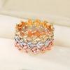 Cao Shi deseo venta caliente transfronteriza Nuevo Anillo de hoja de vid de árbol de oro rosa de moda Celebridad de Internet ins anillo apilado