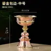 Porta Lámpara de Mantequilla de Cobre Rojo Candelabro Lámpara Larga Brillante India Lámpara de Mantequilla Líquida para el Hogar Interior Lámpara a Prueba de Viento Lámpara de Vela