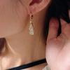 Design de nicho de dupla camada completa diamante brincos gota de água moda all-match brincos franceses joias de orelha simples