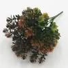 Venta al por mayor de fábrica plantas acuáticas de plástico simulación hierba Guanyinlian de 7 horquillas suculentas de simulación otoñal decoración del hogar flores