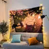 Tapiz de Anime One Piece Naruto Tela de Fondo para Sala de Transmisión en Vivo Tapiz de Pared Mercancía de Anime Lienzo