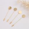 Broche de Bandeja de Uma Palavra Alfinete de Arranjo Floral Aço Inoxidável (Cobre) Broche de Pino de Disco Longo e Curto DIY Acessórios de Vestuário
