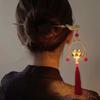 Novo estilo chinês lanterna luminosa antiga grampo de cabelo com borla grampo de cabelo diário grampo de cabelo acessórios para roupas Han adorno de cabelo acessórios de cabelo atacado