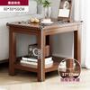 Mesa de Centro Pequeña para Sala de Estar, Mini Mesa Cuadrada de Estilo Antiguo, Mesa de Esquina para Sofá con Patas de Madera Maciza, Mesa Cuadrada para Balcón