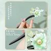 Horquilla de ébano, nuevo estilo antiguo chino, tocado de alta gama para mujer, horquilla de disco para el cabello, nueva horquilla de madera de alta gama 2024