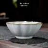Taza Maestra de Horno Ru de Hierro Ala de Cigarra Facturación Luna Blanca Puede Criar Fondo de Porcelana Ru Taza de Monedas de Cobre Taza de Cata de Té Taza Individual Caja de Regalo