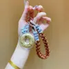 Ouro Puro 999 Buckle da Paz Dragão e Fênix Chaveiro Criativo Personalizado Cordão para Celular Pingente de Bolsa Presente