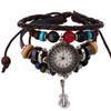 Directo de Fábrica Lote Retro Pulsera de Cuero de Vaca Reloj Joyería para Niñas Pulsera de Cuero con Cuentas Reloj Nuevo