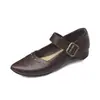 Zapatos Mary Jane Retro Franceses con Remaches de Piel de Vaca 2026 Otoño Tacón Bajo Grueso Punta Fina Todo Piel Genuina Zapatos de Correa Única para Mujer