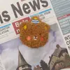 Versión coreana del sombrero de cumpleaños de oso bolsa de oso linda para cumpleaños colgante de oso muñeca de peluche adornos colgantes al por mayor