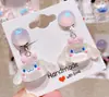 Agitar Tono Mismo Estilo Pony Polly de Dibujos Animados Clip para la Oreja para Niños Agujeros en la Oreja para Niñas Aretes Falsos Antidolor Joyería Linda Dulce