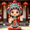 Esculturas de Fibra de Vidrio Personalizadas de Dibujos Animados, Decoraciones Exteriores de Moda, Oso Marrón y Conejo Cony, Decoraciones para Centros Comerciales y Guarderías