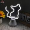 Caja base de batería USB personalizada para comercio exterior, lámpara de escritorio LED, lámpara de ambiente festivo, lámpara de regalo de neón creativa, hecha a medida