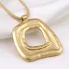 Collar de Metal con Colgante Geométrico Transfronterizo Europeo y Americano, Collar Sencillo Versátil de Cuerda Dorada Trenzada para Clavícula, Más Vendido en Amazon