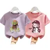 Camiseta de Manga Corta para Niña 2026 Nuevo Estilo Top de Algodón Puro para Bebé Ropa Infantil Delgada Moda Infantil de Verano Camiseta