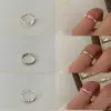 Anel de Verão Versátil em Prata de Lei S925 para Mulheres, Nicho High-End Moda de Luxo Leve Temperamento Que Não Desbota Anel de Dedo Indicador