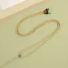 Collar de Cuerda de Piña de 2 mm Cordón para Manualidades Tejido Colgante de Jade Hebilla de Seguridad Dorado Cuello Negro y Rojo Cordón para Colgante Unisex