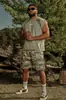 Youngla Nuevos Pantalones Cortos Deportivos para Hombre con Estampado Integral, Sueltos, para Fitness, Secado Rápido, Transpirables, de Entrenamiento, para Playa