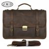 Jiameda fábrica personalizado estilo britânico pasta de couro requintado negócios homens bolsa de 14 polegadas computador bolsa