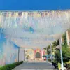 Cortina Estrellada de Techo con Efecto de Viento de Moda para Centros Comerciales, Plazas, Calles Peatonales, Pasillos, Cortina de Lluvia con Acabado de Galaxia Láser para Exteriores