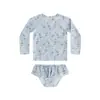 Trajes de Baño para Niñas Estilo Nuevo 2026, Conjunto de Dos Piezas de Manga Larga para Vacaciones, Resistente al Cloro, Protección Solar, Venta al por Mayor