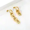 Pendientes de Acero Inoxidable Estilo Ins Europeo y Americano, Modernos, Simples y Versátiles, Diseño de Estilo Fresco, Pendientes de Exportación con Cadena de Borlas