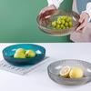 Plato de Frutas para Mascotas al por Mayor Plato de Snacks Estilo Chino Plato Diario de Cocina para Frutas Plato Simple de Tres Colores para Frutas y Snacks