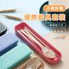 Juego de Tres Piezas de Vajilla de Trigo: Cuchara, Tenedor y Palillos. Portátil para Viajes al Aire Libre. Suministrado por Fabricante de Guangzhou. Diseño Moderno y Sencillo