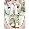 Aquecedores de perna doces e quentes para outono e inverno, estilo Lolita japonês, meias de gato fofas bidimensionais, aquecedores de perna de pelúcia de cor sólida para mulheres
