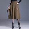 Falda de Moda con Caída para Mujer 2026 Otoño/Invierno Nueva Falda de Línea A Adelgazante de Cintura Alta Elegante Casual Falda Acampanada Moderna
