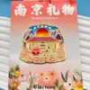 Ímãs de Geladeira Culturais e Criativos de Metal 3D de Nanjing, Templo de Confúcio, Avenida Wutong, Templo Jiming, Lembrancinhas Turísticas da Cidade