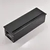 Caja inferior de enchufe multifuncional, caja de roscado para escritorio, panel de escritorio, caja de cables con cepillo, cubierta de orificio para cables de aleación de aluminio