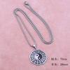 Colar Europeu e Americano de Aço Titânio Estilo Hip Hop Moda Masculina Pingente Feminino Pingente Retrô Joia de Liga de Metal Colar de Aço Inoxidável