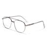 Gafas Xunge de doble haz, cuadradas, planas, de metal, con almohadilla nasal tipo silla de montar, con montura grande, para mujer.