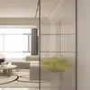 Divisória de Vidro Changhong Estilo Creme Entrada da Sala de Estar Vidro com Padrão de Água Banheiro Tela de Aço Inoxidável de Ferro
