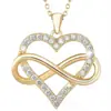 Coleção mais vendida transfronteiriça: Pingente Série Infinito Eterno, Colar da Sorte Amor Infinito, joias femininas de design exclusivo