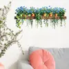 Nuevo Macetero Autoadhesivo Creativo Flores y Hojas Decoración de Pared para Dormitorio y Sala de Estar, Pegatinas de Dibujos Animados Autoadhesivas