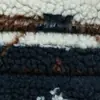 Tejido de Lana de Cordero de Punto Jacquard Tricolor, Materia Prima para Ropa Hecha a Mano, Tejido de Lana para Sudadera Chaqueta de Otoño e Invierno