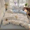 Popular Juego de Cama de Cuatro Piezas Bordado con Toalla de Algodón Lavado, Venta Directa del Fabricante, Venta al por Mayor, Compra en Grupo, Transmisión en Vivo, Dropshipping