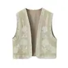 Atacado de Fabricantes de Roupas Femininas Transfronteiriças Nova Coleção Primavera 2026 Cardigan Colete Bordado Estilo Europeu e Americano