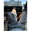 Shorts de Gasa de Burbujas Azules de Secado Rápido a Cuadros para Hombre, Shorts Deportivos Finos de Marca a Cuadros para Verano, Shorts de Playa de Seda de Hielo