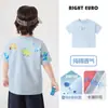 Camiseta Masculina Estilo Europeu Manga Curta Verão Roupa Bebê 2026 Nova Roupa Infantil Verão Criança Pequena Algodão Puro Manga Meia